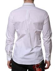 Dolce & Gabbana White MARTINI Long Sleeves Dress Formal Shirt