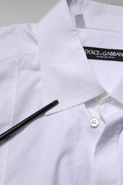 Dolce & Gabbana White Cotton Short Sleeves Dress Formal Shirt