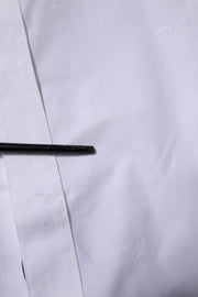 Dolce & Gabbana White GOLD Long Sleeves Dress Formal Shirt