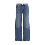 Agolde Blue Cotton Straight-Leg Jeans