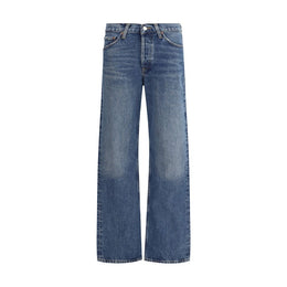 Agolde Blue Cotton Straight-Leg Jeans