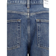 Agolde Blue Cotton Straight-Leg Jeans
