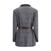 Brunello Cucinelli Gray Fleece Wool Blazer