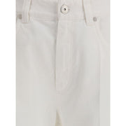 Brunello Cucinelli White Cotton Straight-Leg Jeans