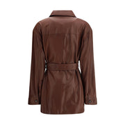 Brunello Cucinelli Brown Leather Jacket