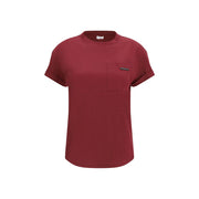 Brunello Cucinelli Bordeaux Cotton T-Shirt