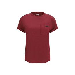 Brunello Cucinelli Bordeaux Cotton T-Shirt
