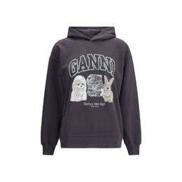 Ganni Gray Cotton Sweatshirt