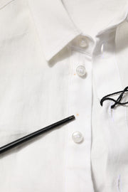 Dolce & Gabbana White DG Crown Embellish Dress Formal Shirt