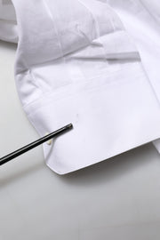 Dolce & Gabbana White GOLD Bib Poplin Dress Men Formal Shirt