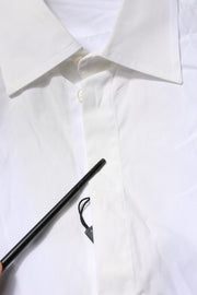 Dolce & Gabbana White Poplin Cotton Formal Men Dress Shirt