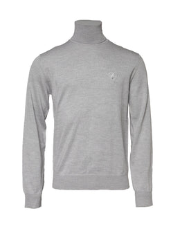 Dolce & Gabbana Gray Long Sleeve Turtleneck Pullover Sweater