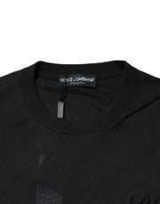 Dolce & Gabbana Dark Gray Cotton DG Logo Sweatshirt Sweater