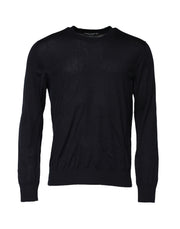 Dolce & Gabbana Black Long Sleeve CrewNeck Pullover Sweater