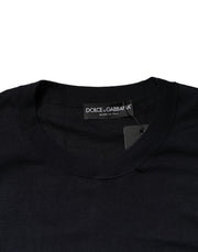 Dolce & Gabbana Black Long Sleeve CrewNeck Pullover Sweater