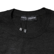 Dolce & Gabbana Gray Cashmere Crew Neck Sweatshirt Sweater