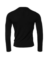 Dolce & Gabbana Black Long Sleeve Crew Neck Pullover Sweater