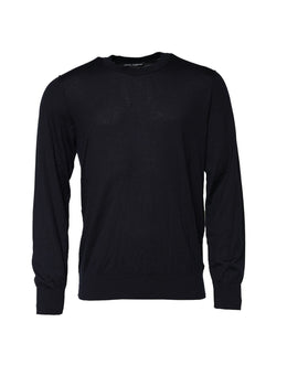 Dolce & Gabbana Black Cashmere Crew Neck Sweatshirt Sweater