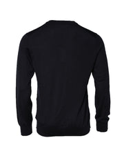 Dolce & Gabbana Black Cashmere Crew Neck Sweatshirt Sweater