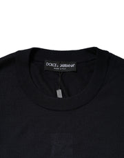 Dolce & Gabbana Black Cashmere Crew Neck Sweatshirt Sweater
