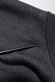 Dolce & Gabbana Dark Gray Wool Crew Neck Sweatshirt Sweater