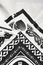 Dolce & Gabbana White Bandana Cotton Men Crew Neck T-shirt