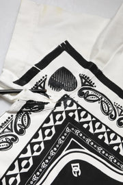 Dolce & Gabbana White Bandana Crew Neck Short Sleeves T-shirt