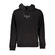 Tommy Hilfiger Black Cotton Men Sweater with Hood