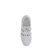 Valentino Garavani White Calf Leather Bos Taurus Low Top Sneakers