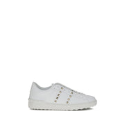 Valentino Garavani White Calf Leather Bos Taurus Low Top Sneakers