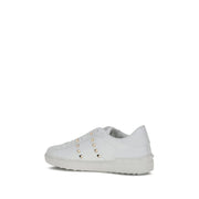 Valentino Garavani White Calf Leather Bos Taurus Low Top Sneakers