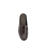 Brunello Cucinelli Brown Calf Leather Bos Taurus Slip-On Loafers