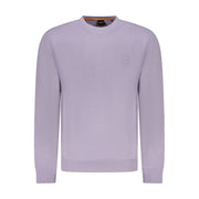 Hugo Boss Purple Cotton Men Sweater