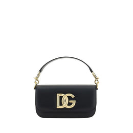 Dolce & Gabbana Black Calf Leather Bos Taurus Handbag