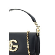Dolce & Gabbana Black Calf Leather Bos Taurus Handbag