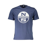 North Sails Blue Cotton Men T-Shirt