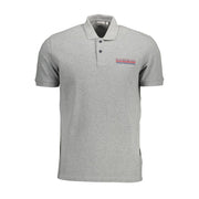 Napapijri Gray Cotton Polo Shirt