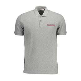 Napapijri Gray Cotton Polo Shirt