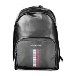 Tommy Hilfiger Black Polyethylene Men Backpack