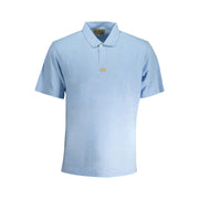 La Martina Light Blue Cotton Men Polo Shirt