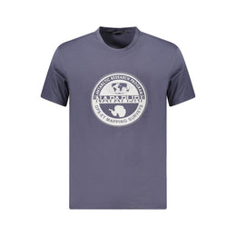 Napapijri Blue Cotton Men T-Shirt