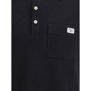 Valentino Black Cotton Polo Shirt