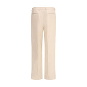 Valentino Cream Fleece Wool Dress Pants