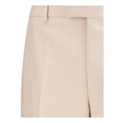 Valentino Cream Fleece Wool Dress Pants