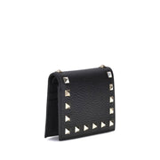 Valentino Garavani Black Calf Leather Bos Taurus Wallet
