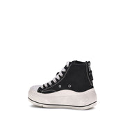 R13 Black Polyethylene High Top Sneakers