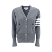 Thom Browne Gray Fleece Wool Cardigan