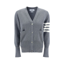 Thom Browne Gray Fleece Wool Cardigan