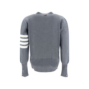 Thom Browne Gray Fleece Wool Cardigan