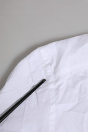 Dolce & Gabbana White Cotton GOLD Long Sleeves Formal Shirt